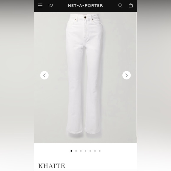 KHAITE Classic White Women's Stretch Jeans